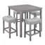 Ensemble de table de salle à manger 5 pièces avec 4 chaises sans dossier-2108121099