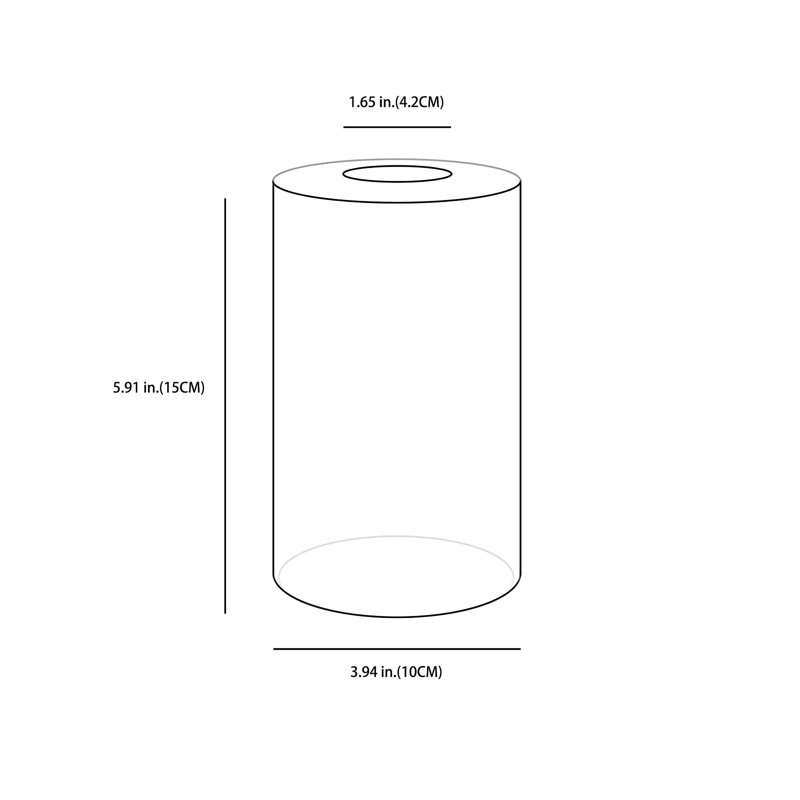 Abat-jour tambour simple en verre