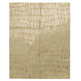 Hand Knotted Area Rug in Straw