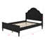 Lit plateforme classique en bois avec tête et pied de lit-129458450-129458453