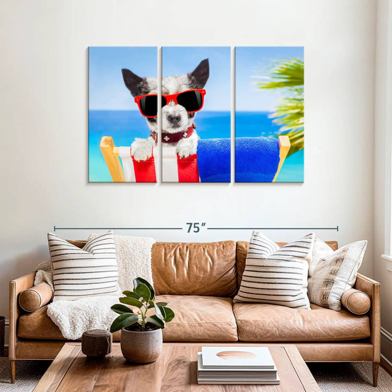 Ketti Beach Chic Dog, 36" H x 57" W