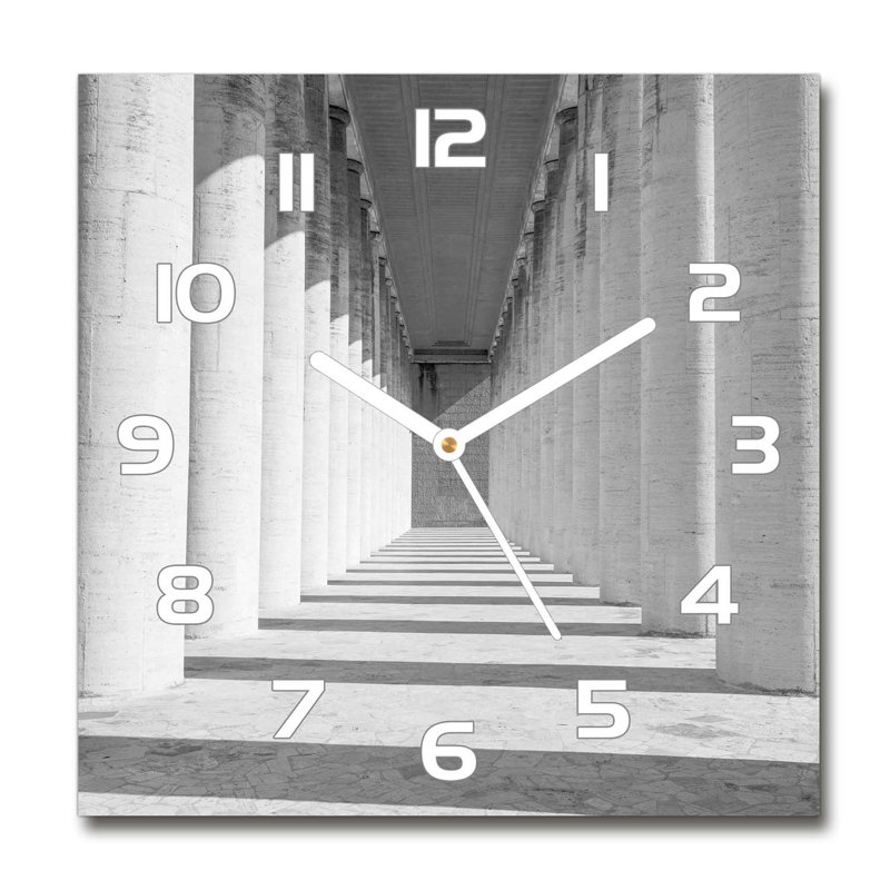 Hasseman Glass Wall Clock, White