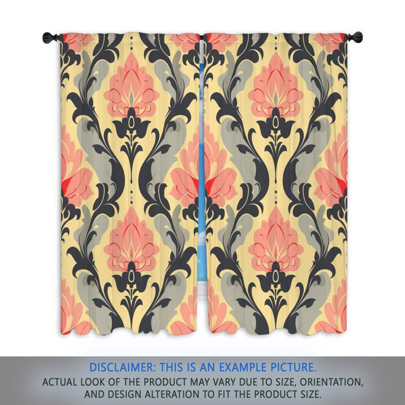 Paire de rideaux obscurcissant en polyester Elings, L 20 po x L 61 po