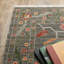 Tapis oriental oriental en laine et en nylon tissé à la machine gris et jaune-1351407784