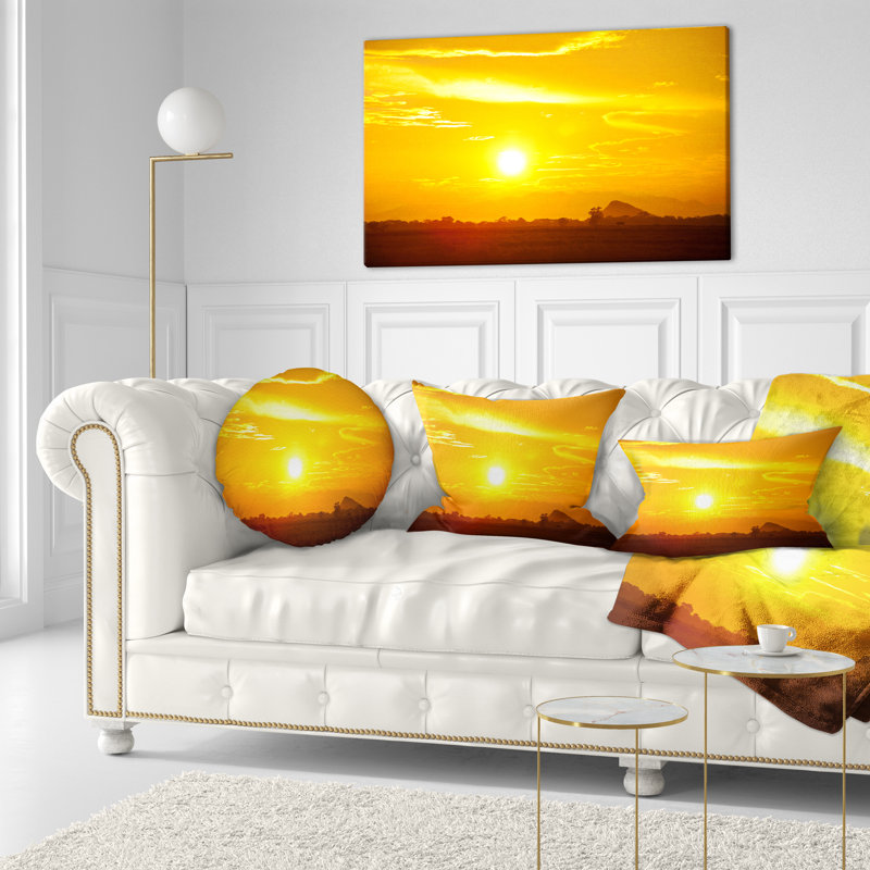 Housse et insert de coussin carré africain, 12 po x 20 po, Coussin lombaire