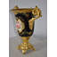 Black And Gold Large Krater Decoration Resin Vase Size: 17" X 10" X 16"H