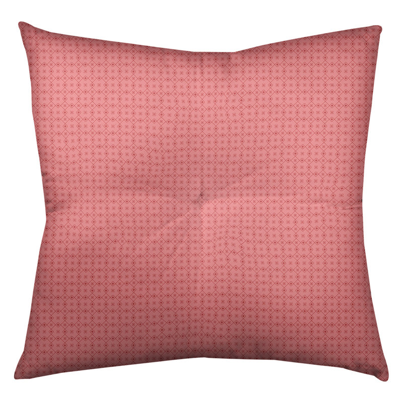 Katelyn Elizabeth Solid Colour Reversible Throw Pillow, 30" x 30", Red