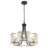 Hanshelmut 5 - Light 18.9" Dimmable Modern Drum Glass Chandelier Over Table Bedroom Light Fixture For Living Room Hallway Foyer Kitchen-1157622279