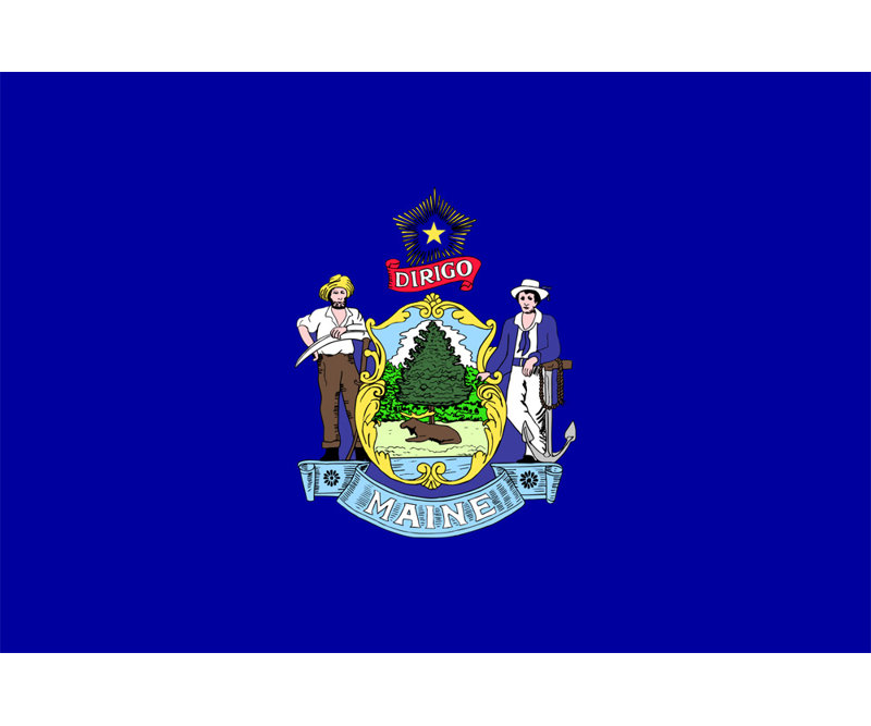 Maine, H 12 po x l 18 po