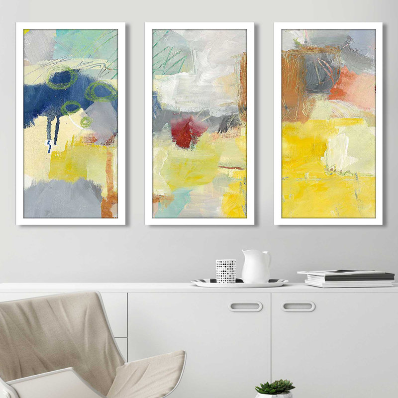 Summer Rising II Crop - peinture sur cadre 3 pièces, L 52,5 po x H 33,5 po x P 1 po
