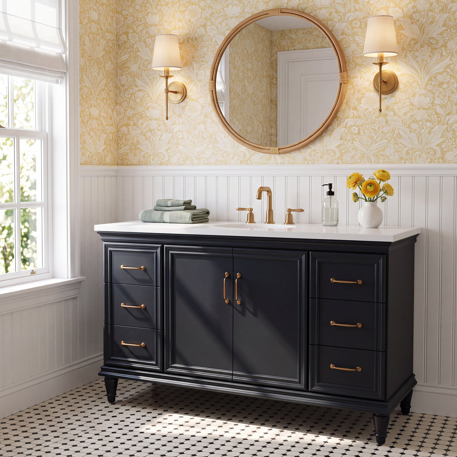 Batilde 61'' Single Bathroom Vanity, Dark Gray