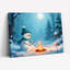 «Snowman Campfire Winter», art mural sur toile-121122013