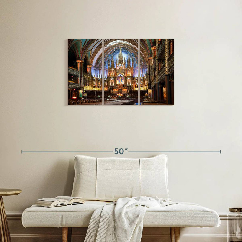 Adella Notre Dame, cathédrale de Montréal, H 20 po x l 33 po