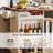 3 Pieces Kitchen Island Set with Storage Cabinet, Drawers, and 2 Stools-378934770