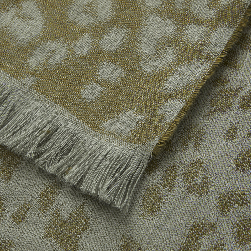 Fauve Animal Print Blanket, Kaki