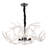Acrylic Antler Chandelier Ceiling Light Fixtures, Clear Deer Antler Chandelier Lighting, Dimmable Deer Horn Pendant Light - Curved Antler & 29.9" Single Tier 9 Lights-1391619311