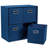 Linen Cube Organizer Shelf with 4 Storage Bins