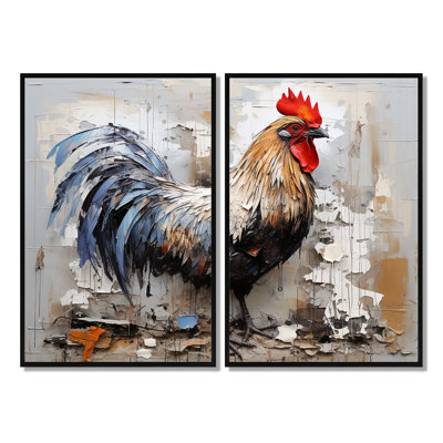 Loyal Rooster Portrait III - art mural moderne