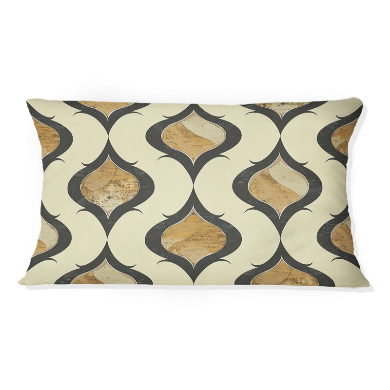Coussin lombaire brun et beige Ogee