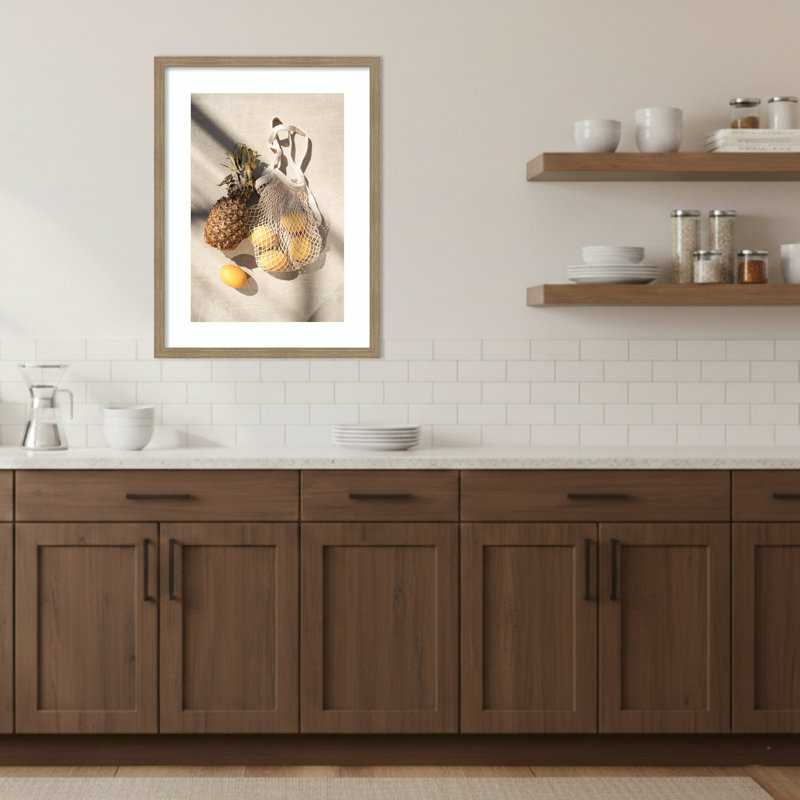 «Summer Fruits» par Henrike Schenk, reproduction d'art encadrée sur bois, 34 x 25