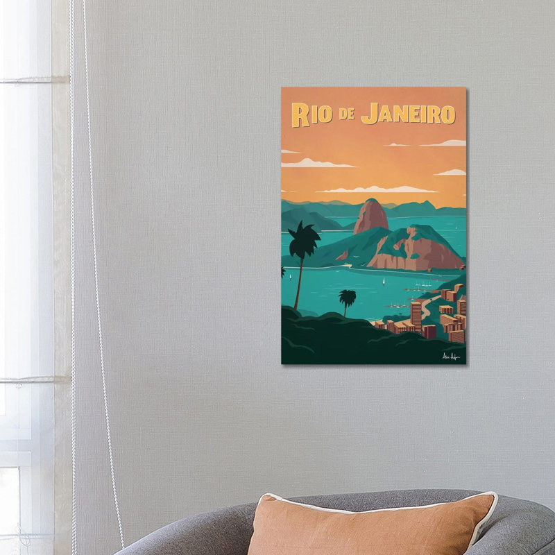 Rio De Janiero - Painting on Canvas, Wrapped Canvas, 66.04cm H x 45.72cm W x 3.81cm D