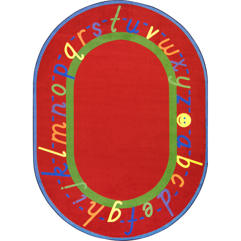 Tapis éducatif, Ovale 5 pi 4 po x 7 pi 8 po