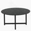 Table basse ronde avec plateau en verre