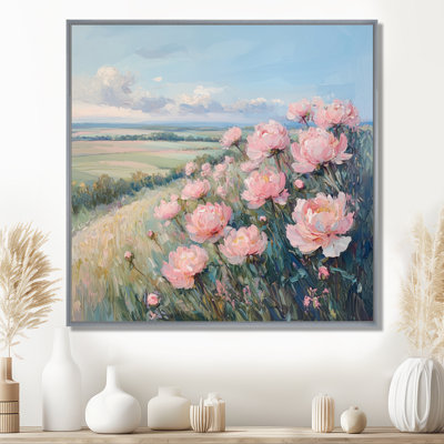Pivoines à la ferme II - Pivoines, reproduction sur toile