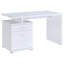 Bureau réversible blanc à 2 tiroirs-1308241407