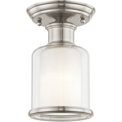 Plafonnier semi-encastré 1 lumière 5,5 po Wilczek