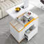 Table basse à plateau relevable avec 4 tabourets de rangement, table basse moderne avec plateau pliable, table basse réglable multifonctionnelle pour le salon-1064878996