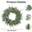 Couronne d'été de 23 pouces pour la porte d'entrée, couronne d'eucalyptus artificiel pour l'extérieur, couronnes vertes printanières pour la porte d'entrée