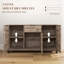 Buffet industriel avec rangement grain de bois brun