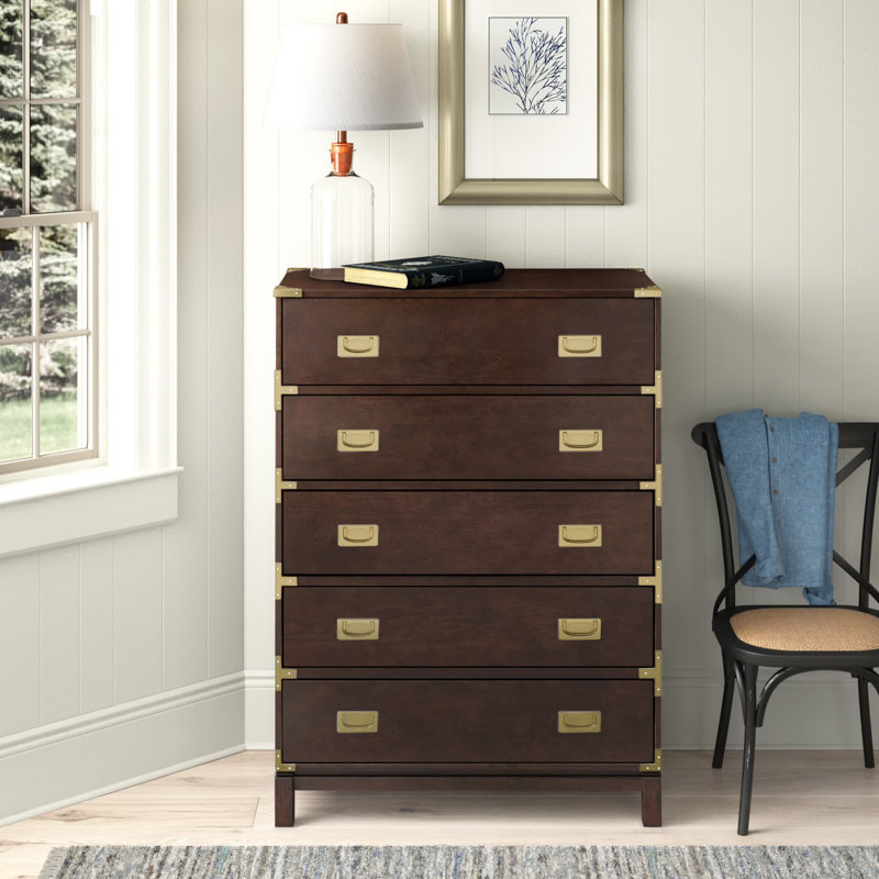Gaertner 36'' W 5 - Drawer Dresser, Espresso