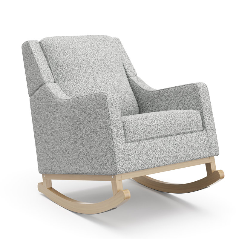 Chaise berçante Pasadena, Sel et poivre Boucle