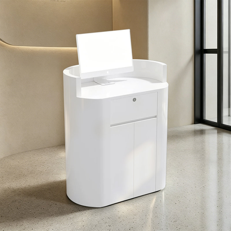Bureau de réception contemporain en bois manufacturé Contemporary, 41.34, White