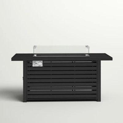24" Steel Propane Fire Pit Table With Cover - Create A Warm And Inviting Outdoor Setting. Construction, Neutral Tone. Slatted Base For Airy Ambiance. Fireplace Lid, Cover, Lava Rocks, Glass Beads.