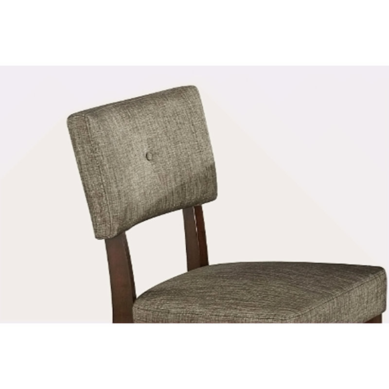Ensemble de 2 chaises d'appoint en tissu gris et finition espresso Drake