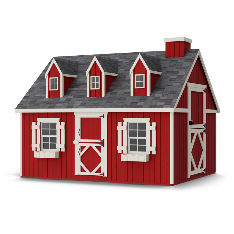 Cape Cod Outdoor Wood Playhouse, 8' x 10', No, Yes