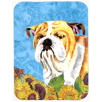 English Bulldog Glass Cutting Board