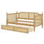Lit de jour en rotin avec rangement et 2 tiroirs, structure de lit robuste-1713416220