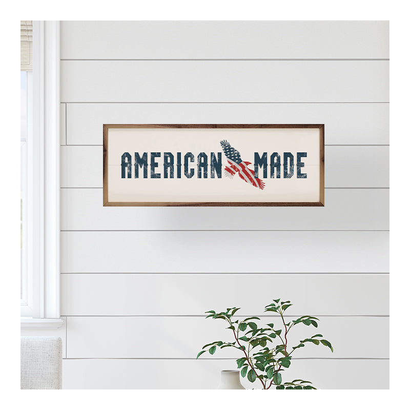 American Made Eagle White, 4" H x 12" W