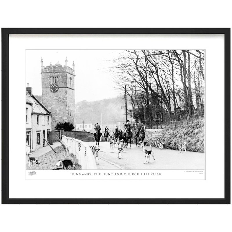 Hunmanby, The Hunt And Church Hill C1960 - Single Picture Frame Print, 60cm H x 80cm W x 2.3cm D