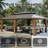 22 FT.W × 12 FT.D Steel Outdoor 2-Tier Hard Top Patio Gazebo with Total Mesh Protection-122760897