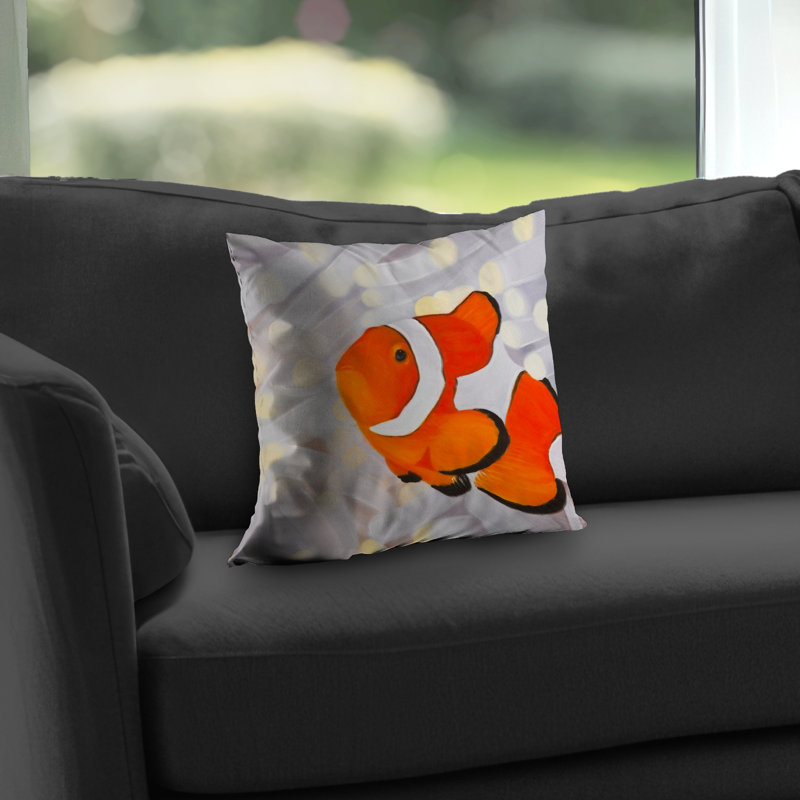 Clownfish Throw Pillow - Poly Twill Insert for Home Decor