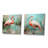 Pink And Green Flamingo Elegance I - Flamingo Canvas Prints Set Of 2-708478377-708478381