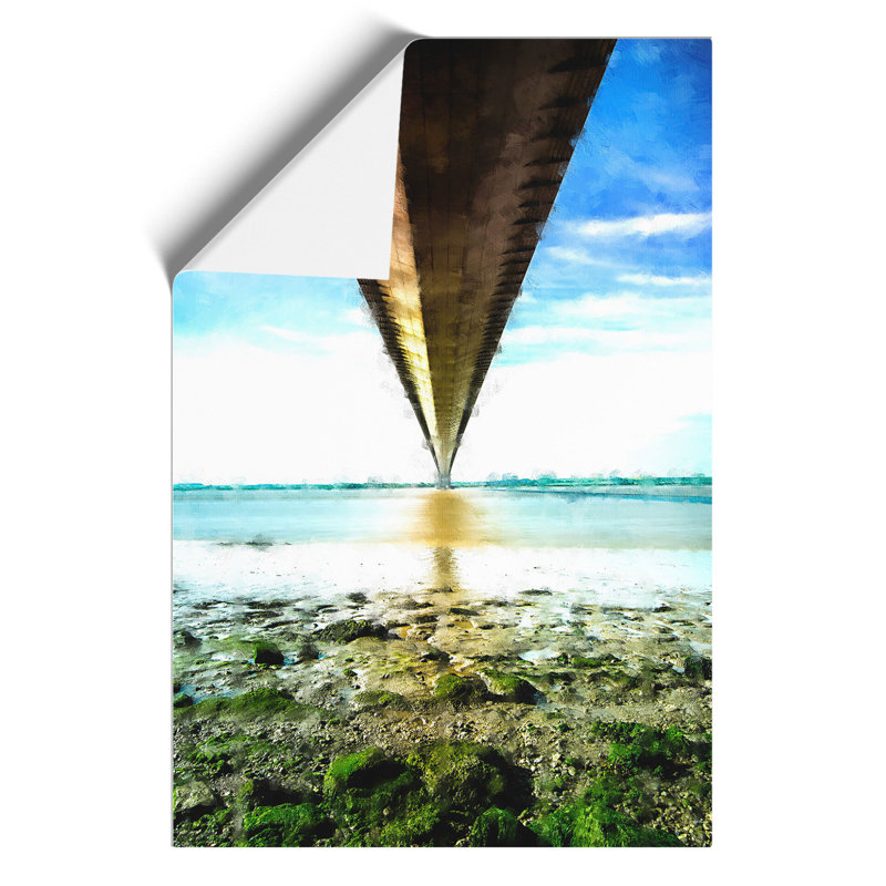 Humber Bridge Painting - Frameless Print, 30cm H x 21cm W x 0.1cm D