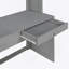 Lit mezzanine simple avec lit autoportant, tablettes, bureau et garde-robe gris (ANCIEN SKU: LT000820AAE)