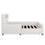 Structure de lit tapissier avec tiroir, lit plateforme en similicuir avec lumières DEL et ports USB-1089864070