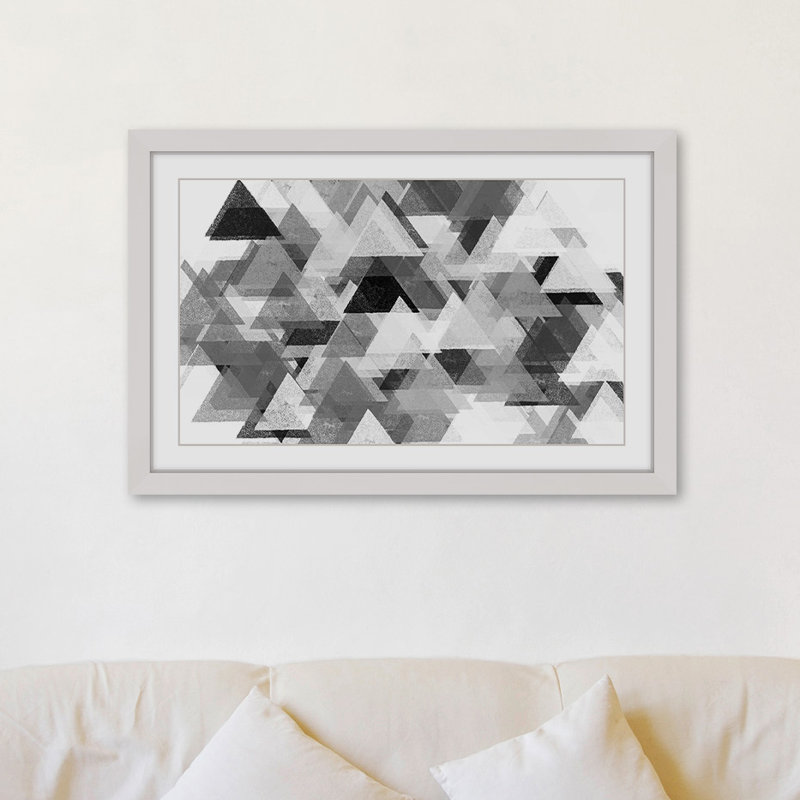 Émotion cachée-impression sur papier, H 20 po x l 30 po x P 1,5 po, Cadre blanc